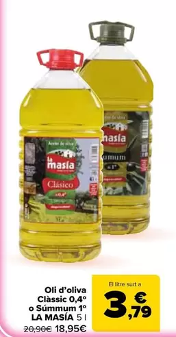 La Masía - Aceite De Oliva Clásico 0,4º O Sumum 1º