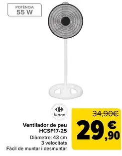 Carrefour Home - Ventilador De Pie HCSF17-25