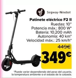 Segway Ninebot - Patinete Eléctrico F2 II