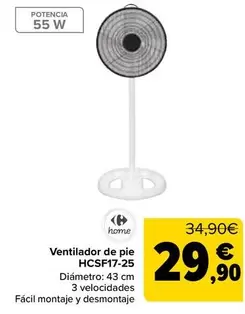Carrefour Home - Ventilador De Pie HCSF17-25