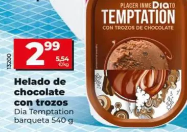 Dia Temptation - Helado De Chocolate Con Trozos
