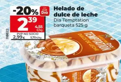 Dia Temptation - Helado De Dulce De Leche