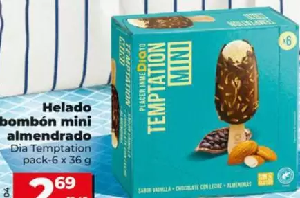 Dia Temptation - Helado Bombón Mini Almendrado