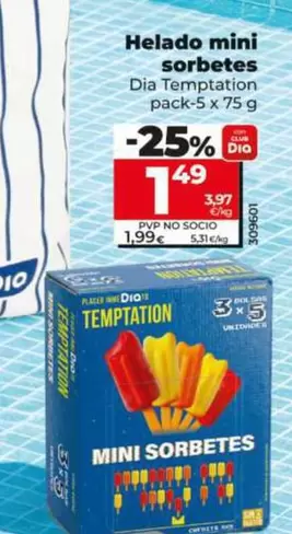 Dia Temptation - Helado Mini Sorbetes