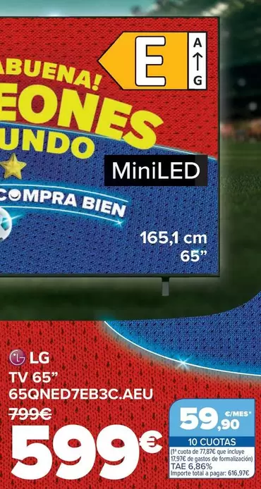 LG - TV 65" 65QNED7EB3C.AEU