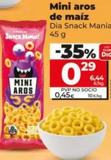 Dia Snack Maniac - Mini Aros De Maíz