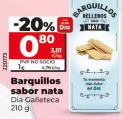Dia Galleteca - Barquillos Sabor Nata