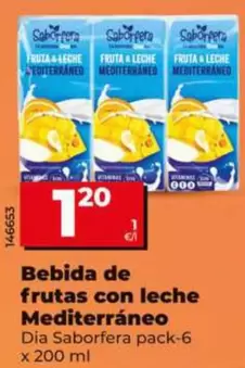 Dia Saborfera - Bebida De Frutas Con Leche Mediterráneo