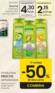Fructis - Champu Fuerera Brillo Normal