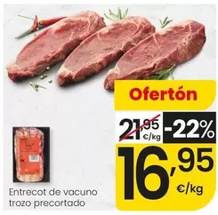 Entrecot De Vacuno Trozo Precortado