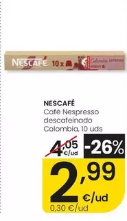 Nescafé - Café Nespresso Descafeinado Colombia