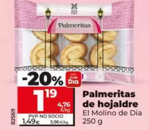 El Molino De Dia - Palmeritas De Hojaldre 
