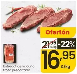 Entrecot De Vacuno Trozo Precortado