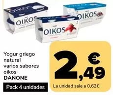 Danone - Yogur Griego Natural Varios Sabores Oikos