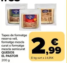 Quesos El Pastor - Tapes De Formatge Reserva Vell 