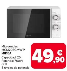 Midea - Microondas MCM208GMWP