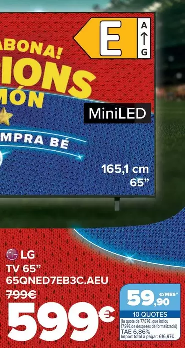 LG - TV 65" 65QNED7EB3C.AEU
