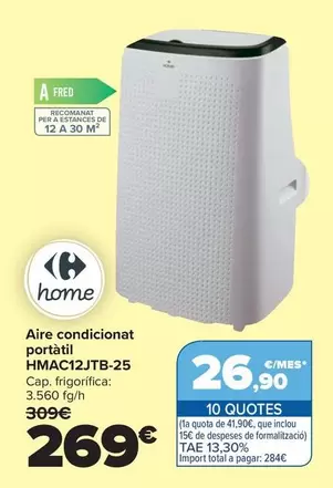Carrefour Home - Aire Acondicionado Portatil HMAC12JTB-25
