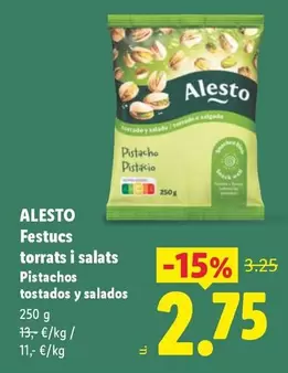 Alesto - Pistachos Tostados Y Salados
