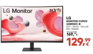 LG - Monitor Curvo 31,5", Full HD 32MR50C-B