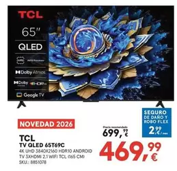 Tcl - TV QLED 4K UHD HDR10 65T69C