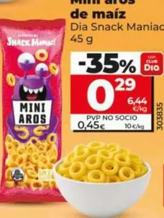 Dia Snack Maniac - Mini Aros De Maíz 