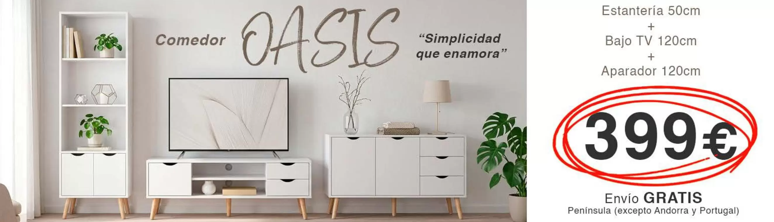 Estantería + Bajo TV + Aparador