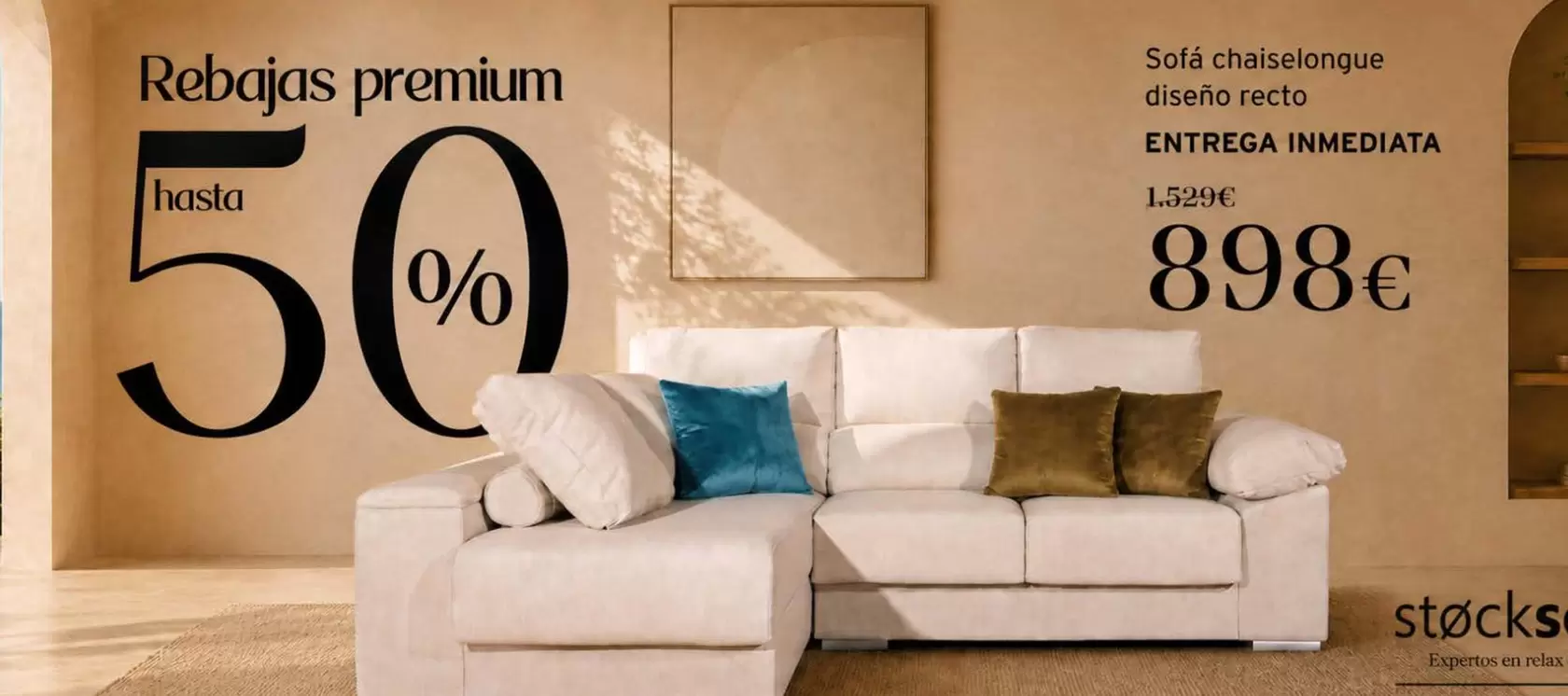 Sofá Chaiselongue Diseño Recto