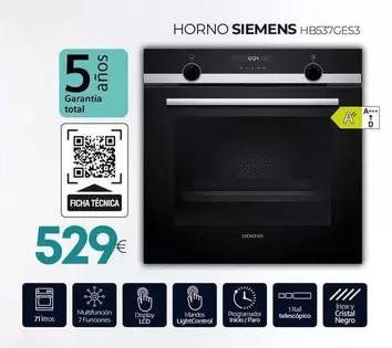 Siemens - Horno HB53YGES3