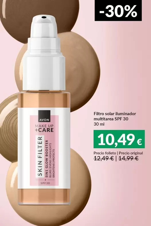Avon - Filtro Solar Iluminador Multitarea Spf 30