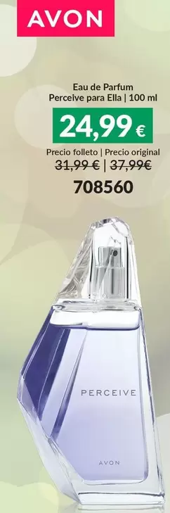 Avon - Eau De Parfum Perceive Para Pila