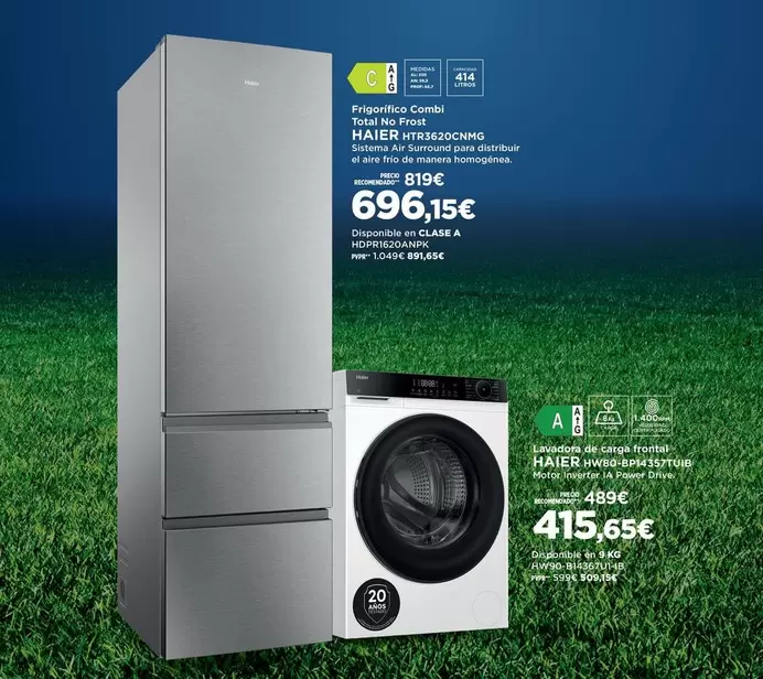 Haier - Frigorifico Combi Noir Yyeur D'arcua