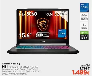 MSI - Portátil Gaming Msi