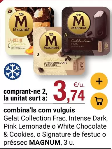 Magnum - Gelat Collection Frac, Intense Dark, Pink Lemonade O White Chocolate & Cookies O Signature De Festuc O Préssec