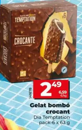 Dia Temptation - Helado Bombón Crocante