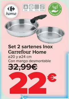 Carrefour Home - Set 2 Sartenes Inox 