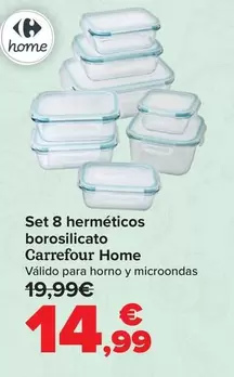 Carrefour Home - Set 8 Herméticos Borosilicato