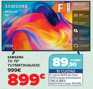 Samsung - TV 75" TU75M73HAUXXC
