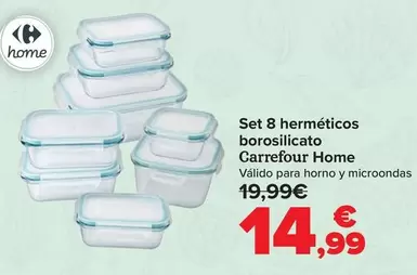 Carrefour Home - Set 8 Herméticos Borosilicato