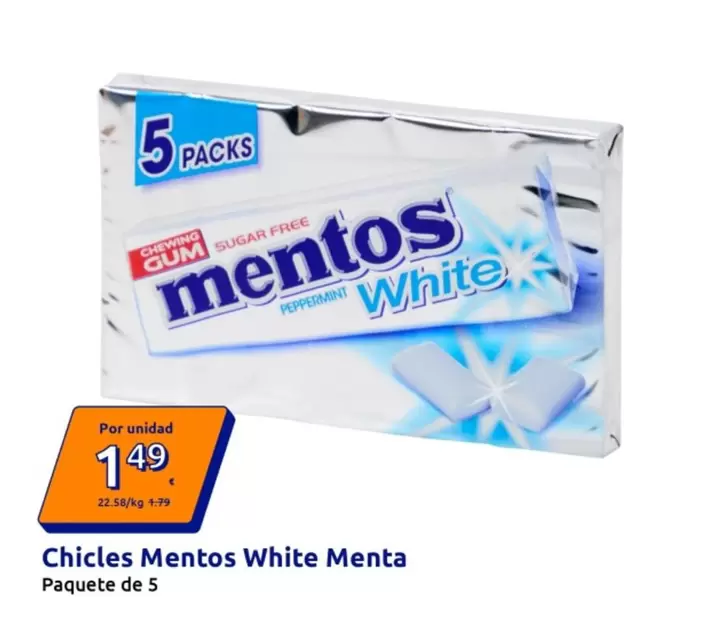 Mentos - Chicles Mentos White Menta