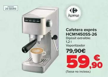 Carrefour Home - Cafetera Espresso HCM1450SS-26