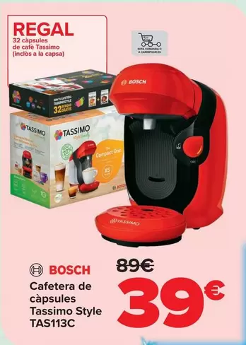 Bosch - Cafetera De Capsulas Tassimo Style TAS113C