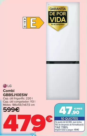 LG - Combi GBBSJ10ESW