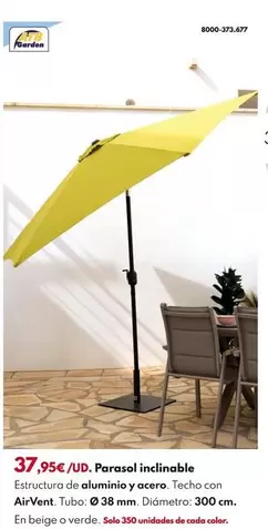 Atb - PARASOL ACERO/ALUMINIO 38MM 3M - BEIGE
