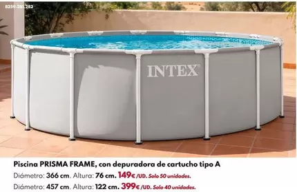 PISCINA PRISMA FRAME REDONDA - 366X76CM 6503L