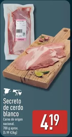 Secreto De Cerdo Blanco