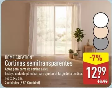 Home Creation - Cortinas Semitransparentes