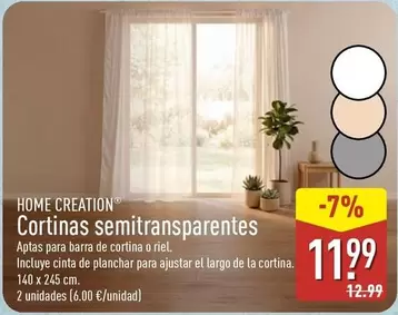 Home Creation - Cortinas Semitransparentes