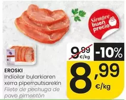 Eroski - Filete De Pechuga De Pavo Pimenton