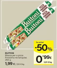 Buitoni - Massa Per A Pizza Finissima Rectangular